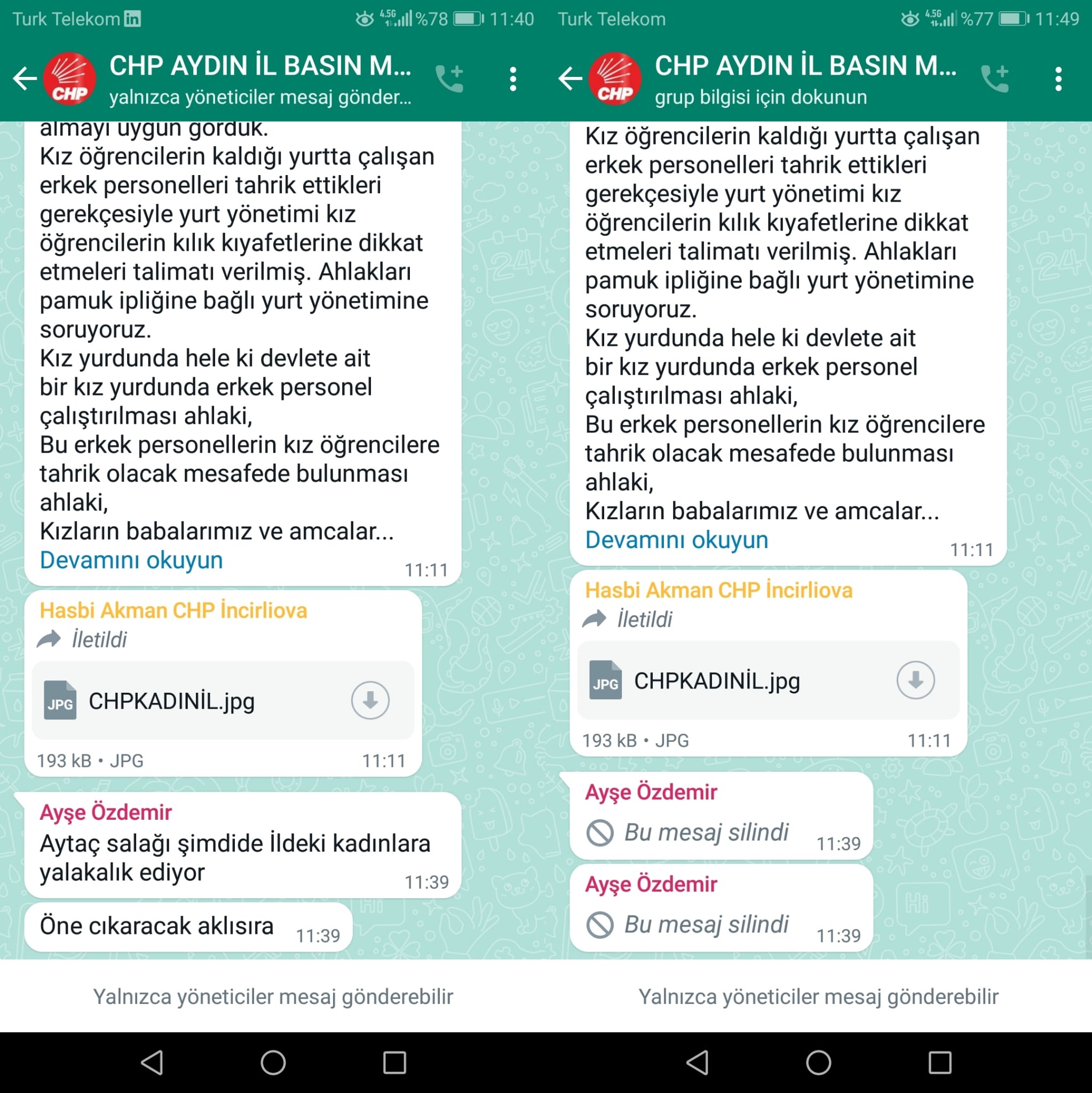 CHP Kadın Kolları İl Başkanı Ayşe Özdemir 1