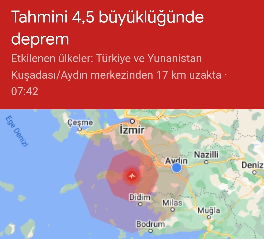 kuşadası deprem şiddeti
