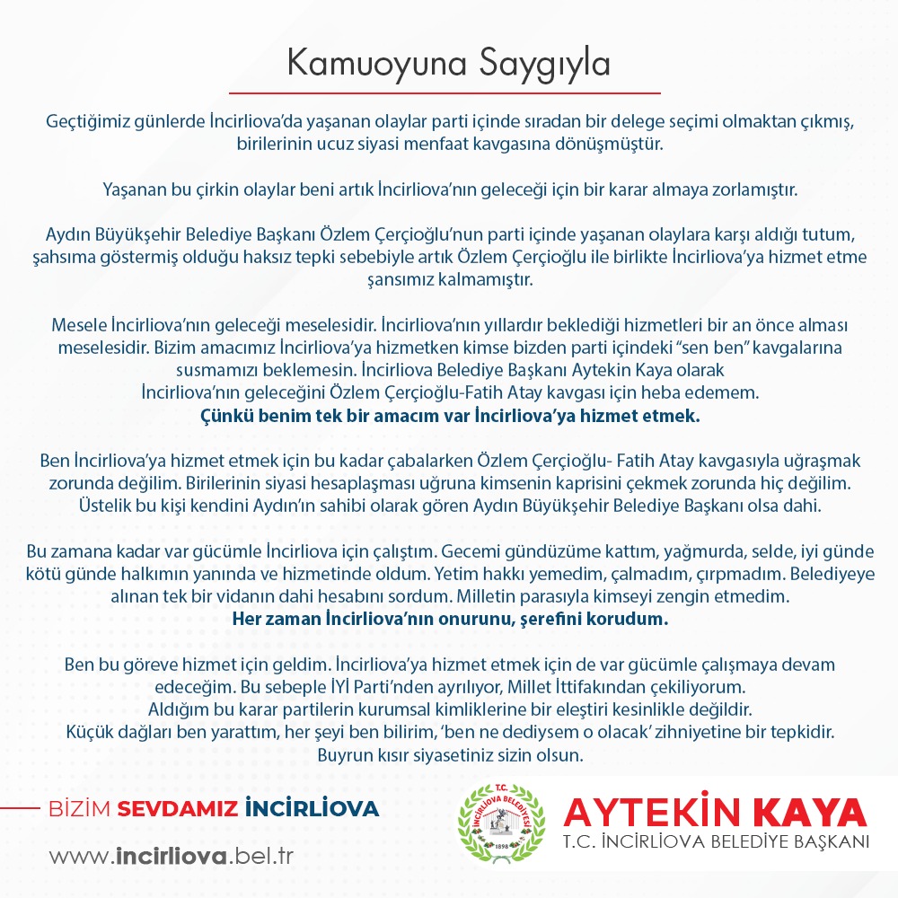 aytekin kaya istifa