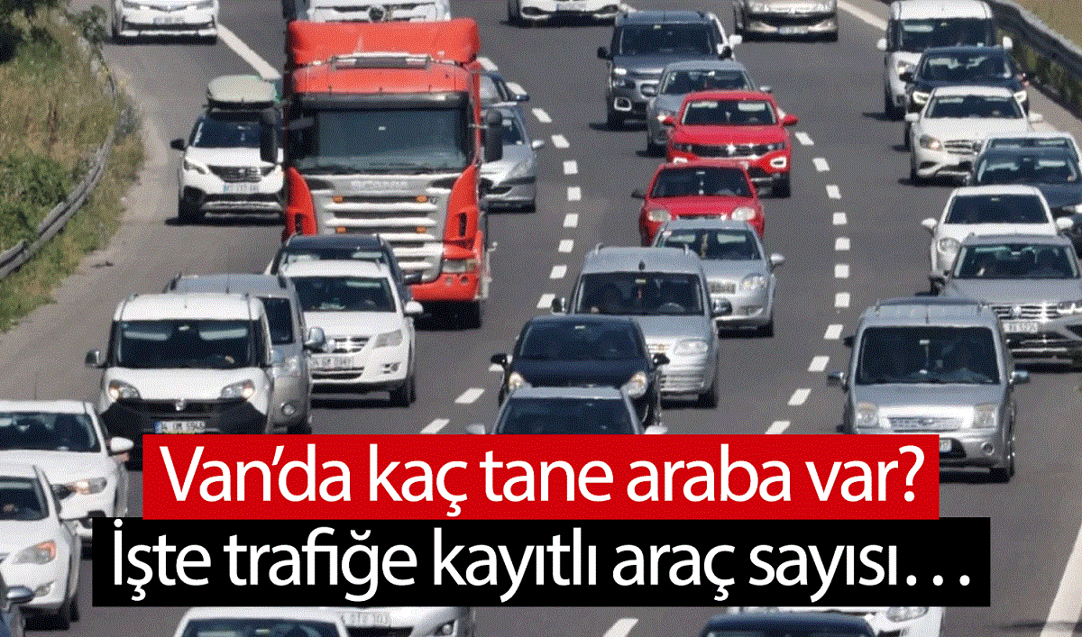 Van'da trafiğe kayıtlı kaç araç var?