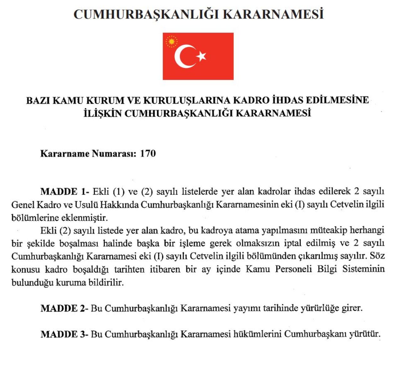 Kamu Kurumlarina Hangi Yeni Kadrolar Eklendi Resmi Gazetede Yayimlandi 17351160878939 2