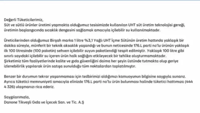 Danone Urunleri Toplatiliyor Mu Birsah Sut Neden 18231011 3446 M