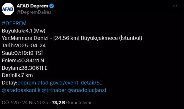 Deprem Mi Oldu 24 Nisan Istanbul Da Deprem Ne 18545752 2100 M