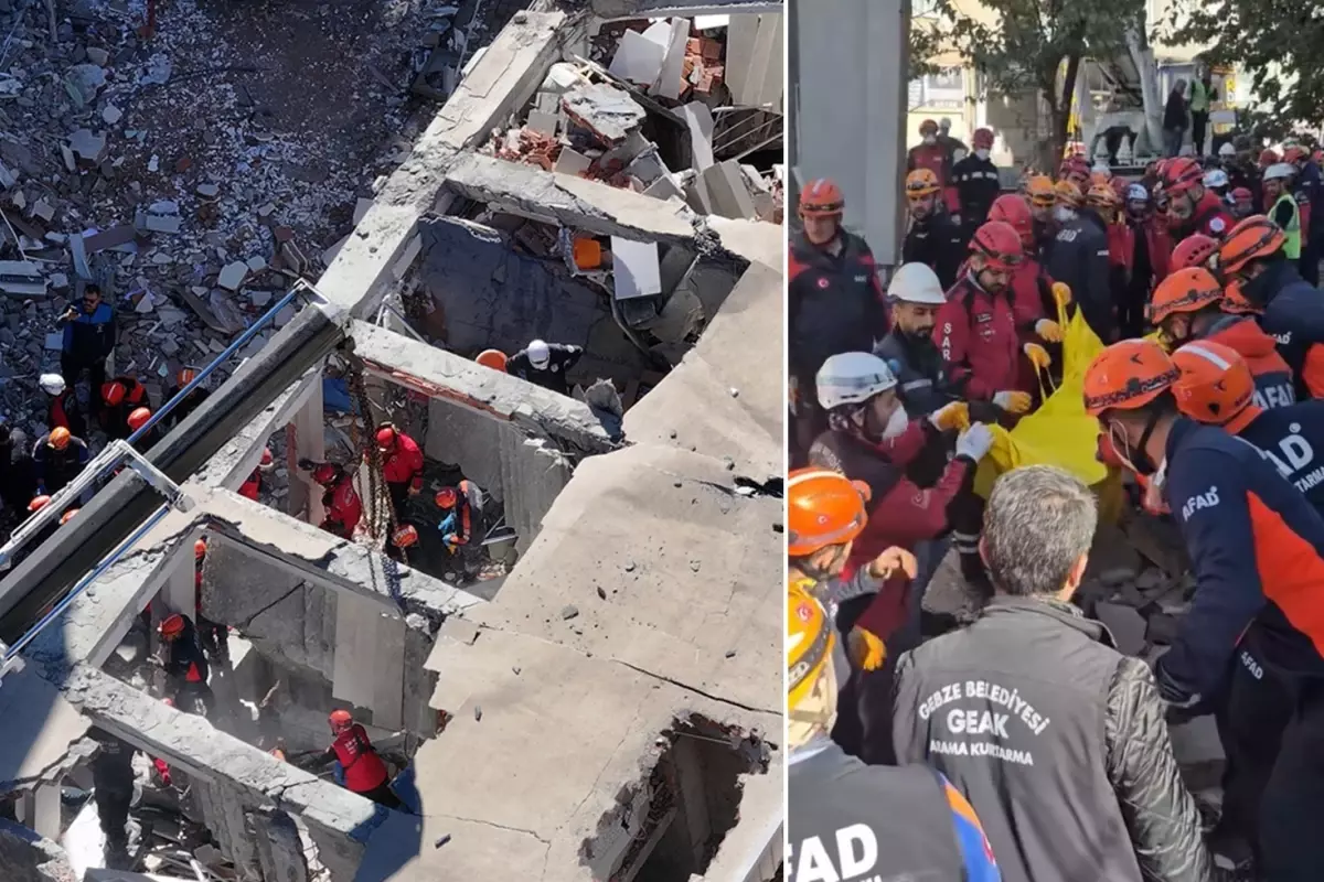 Gebze De Yikilan Binada 2 Kisinin Cansiz Bedenine 19198104 2112 Amp