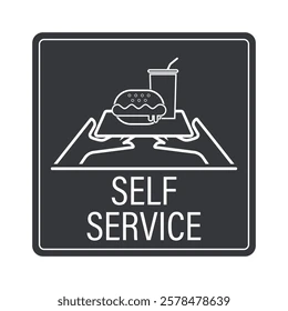Isolated Selfservice Sign Illustration Burger 260Nw 2578478639
