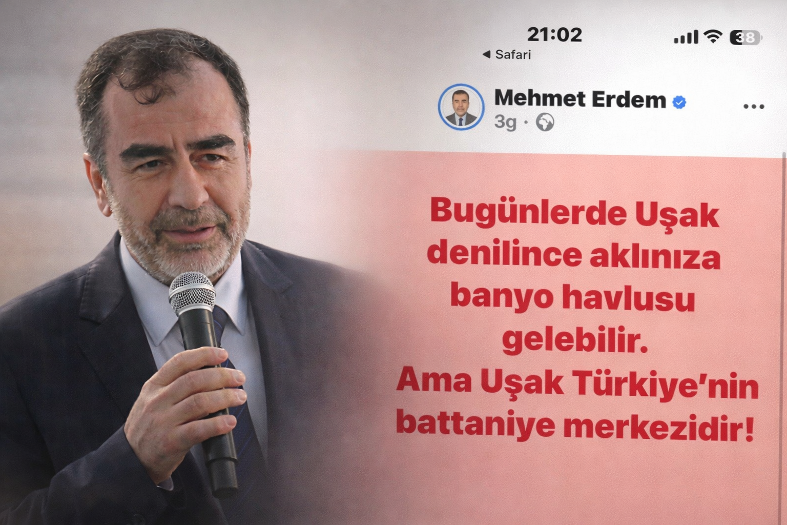 Uşak’a “Banyo Havlusu” diyen Erdem’in Köşk’e gelince dili mi tutuldu