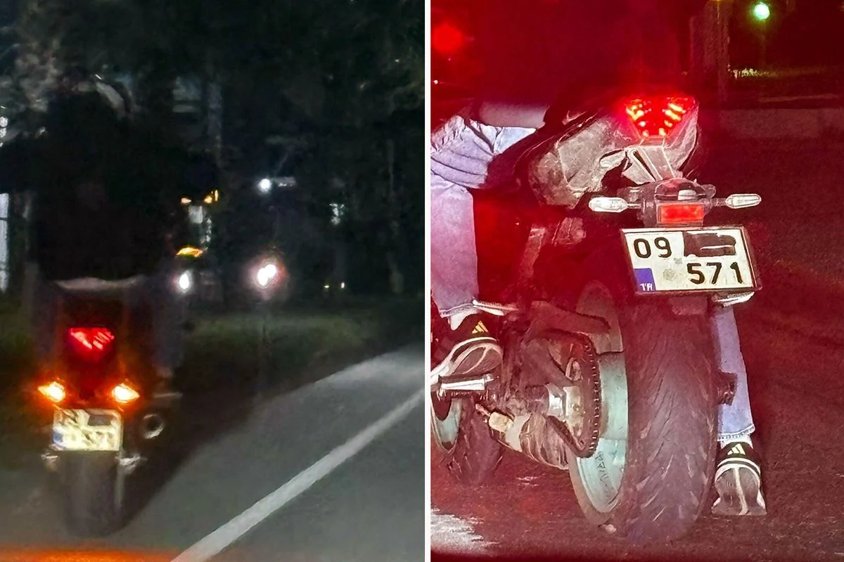 Motosikletin plakasını gizleyen aday sürücüye 420 bin 500 TL ceza