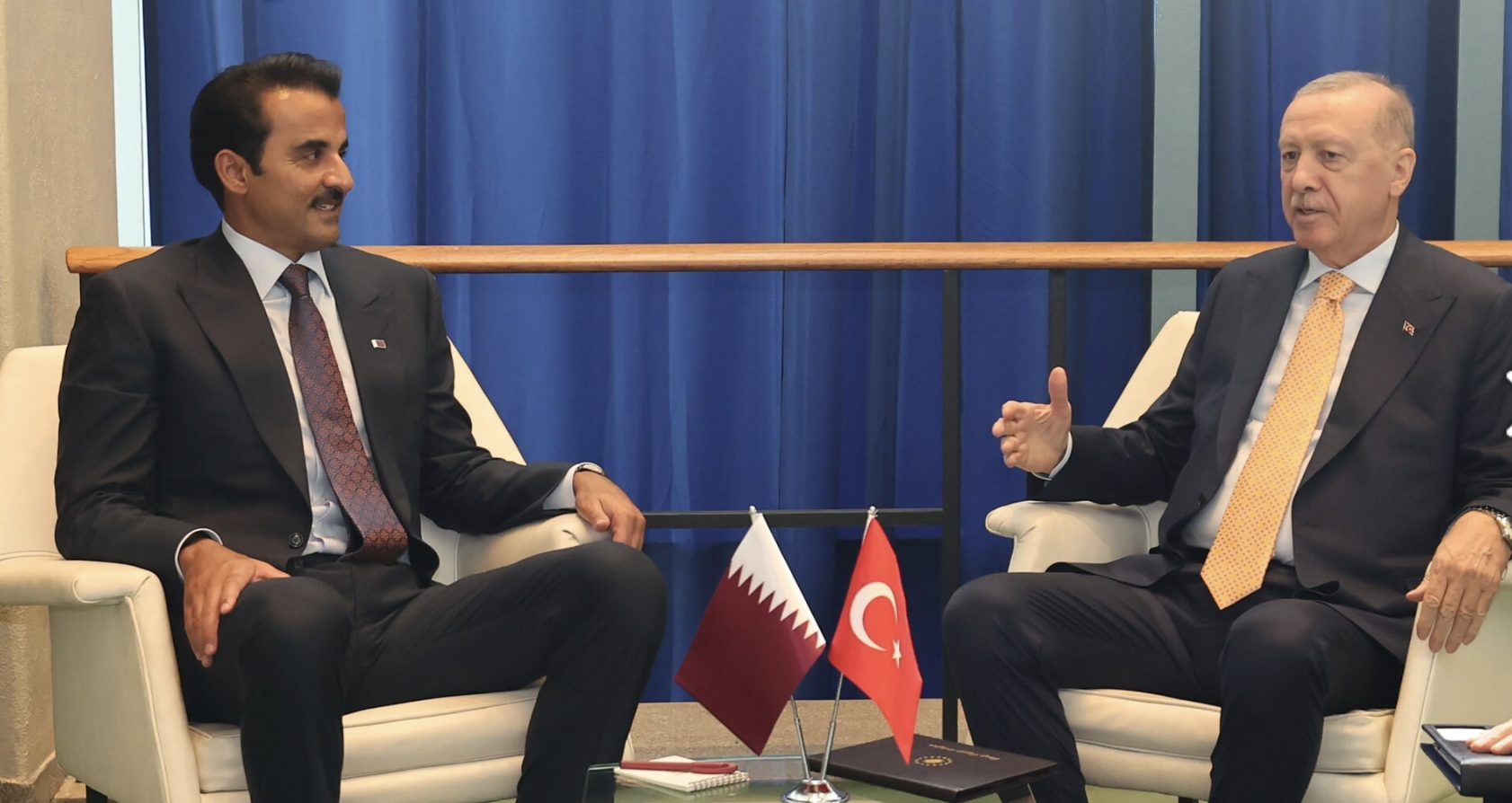 Cumhurbaşkanı Erdoğan, Katar Emiri Al Sani ile bir araya geldi