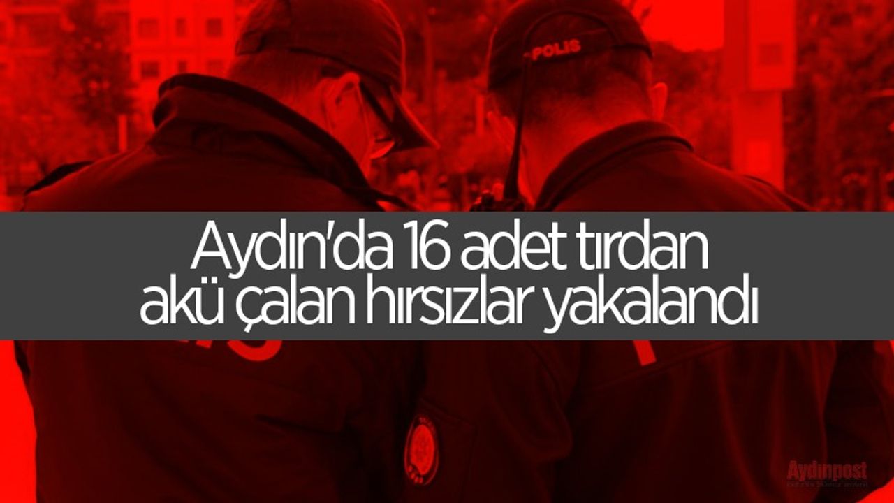 Aydın'da 16 adet tırdan akü çalan hırsızlar yakalandı