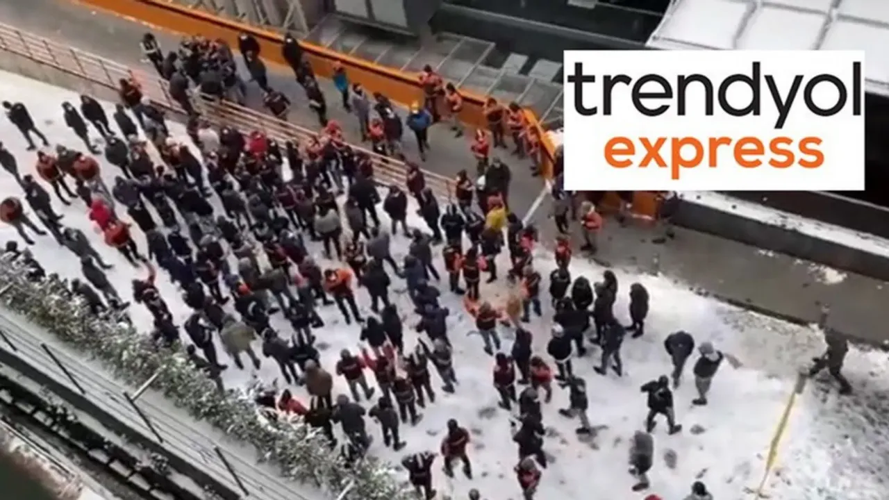 Trendyol Express çalışanları yapılan zama karşı eylem başlattı