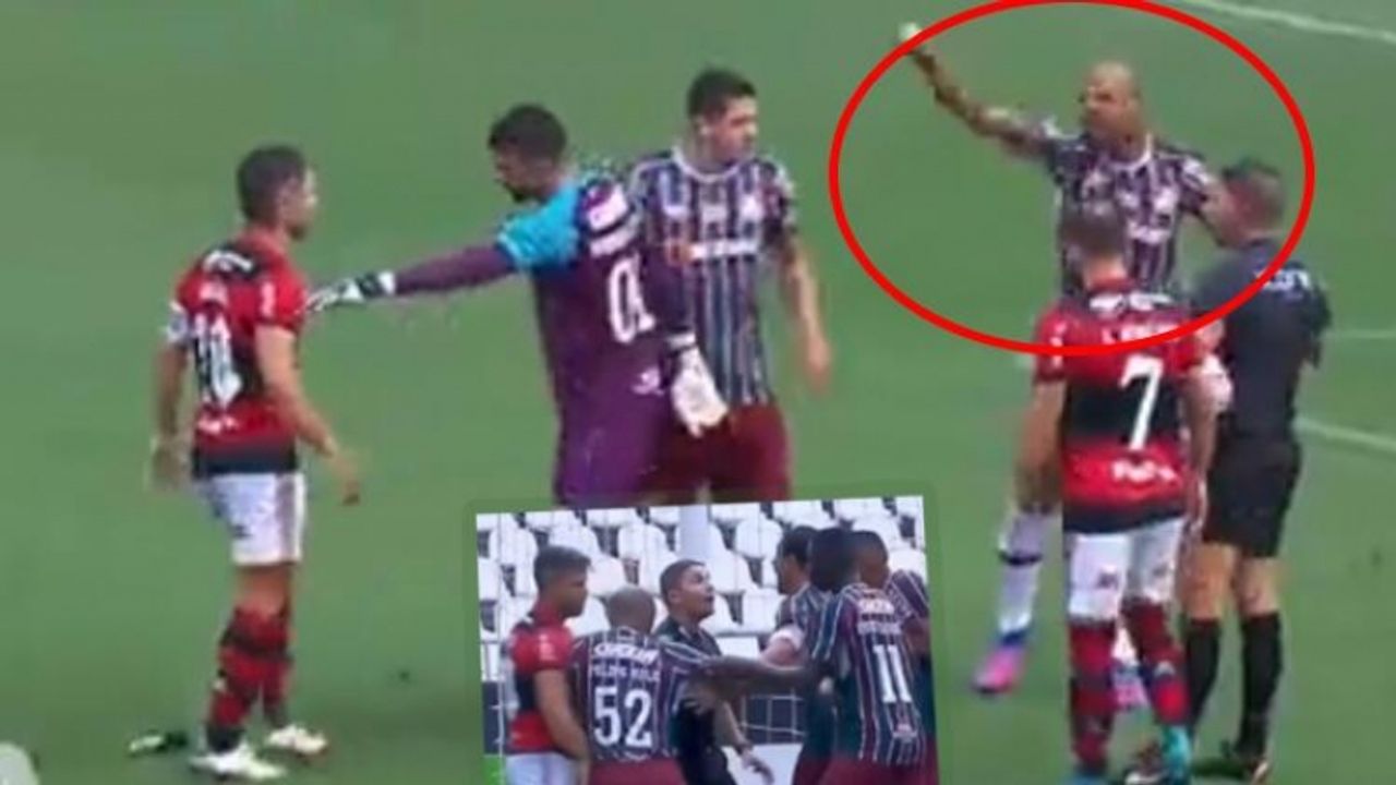 Flamengo - Fluminense maçında Felipe Melo ile Diego Ribas kavga etti