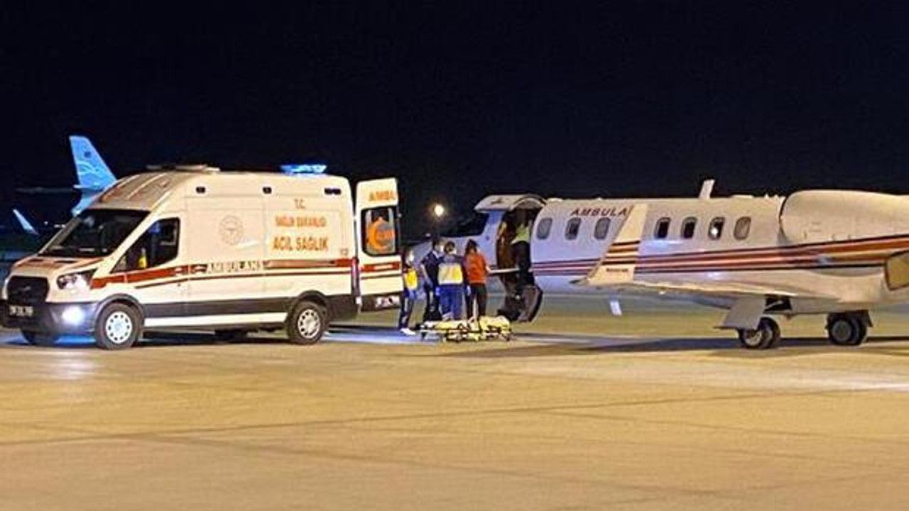 Almanya'daki Türk hasta, ambulans uçakla Türkiye'ye getirildi