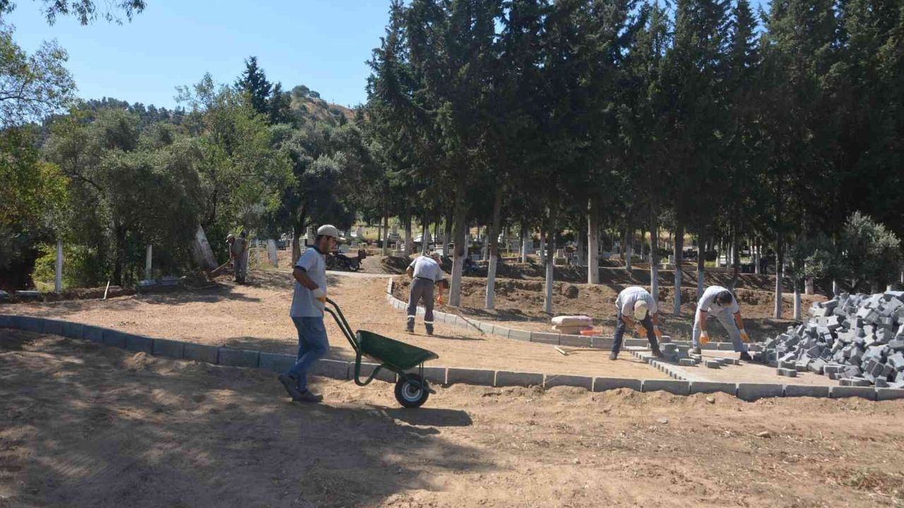 Köşk Belediyesinin mezarlık düzenleme ve planlama çalışması devam ediyor