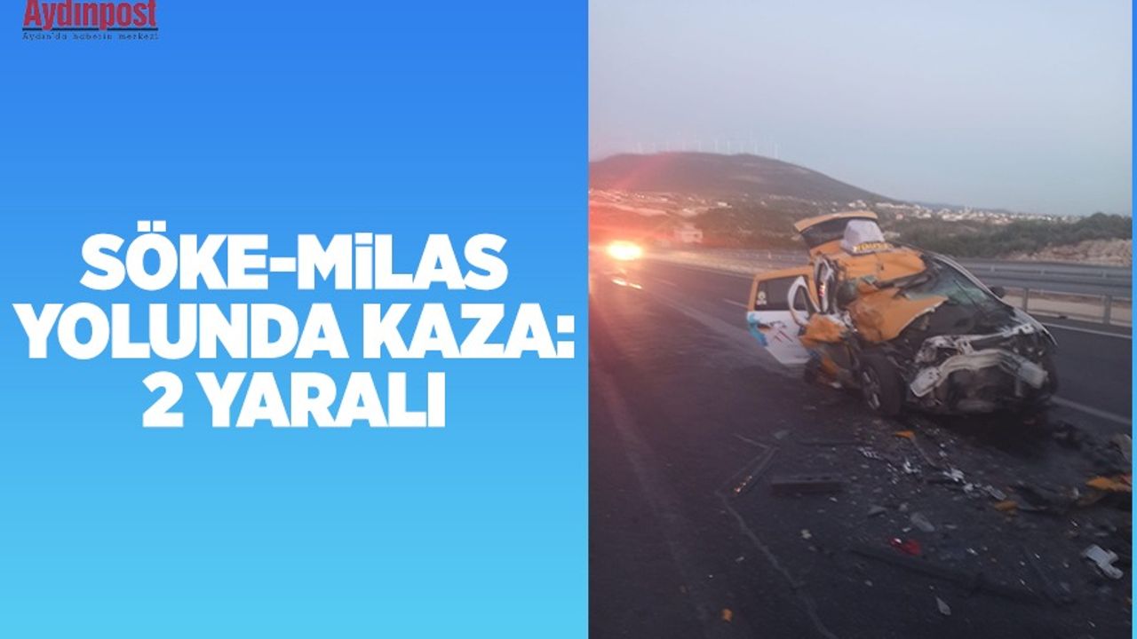 Söke- Milas yolunda kaza; 2 yaralı..