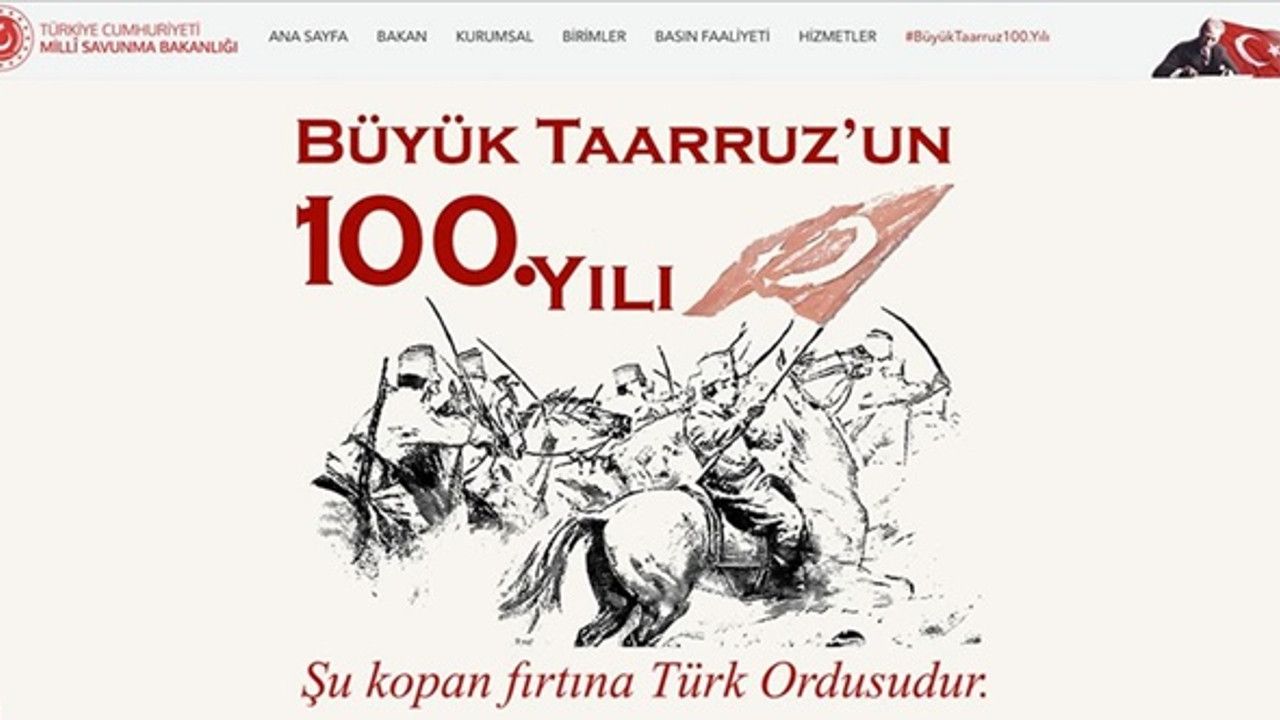 Büyük Taarruz'un 100. yıl dönümü dolayısıyla web sayfası hazırlandı