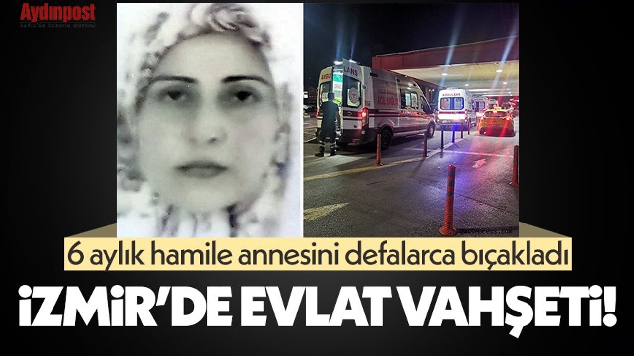 İzmir'de evlat vahşeti! 6 aylık hamile annesini defalarca bıçakladı