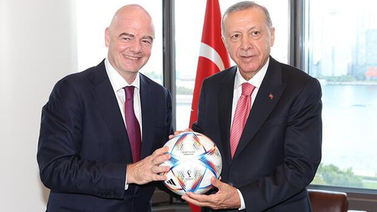 Cumhurbaşkanı Erdoğan ile FIFA Başkanı Infantino arasında gülümseten diyalog