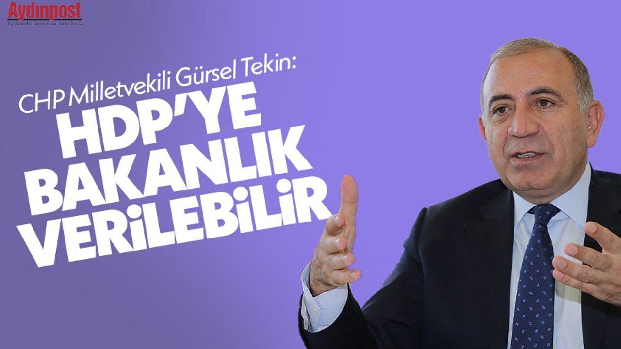CHP Milletvekili Gürsel Tekin: HDP'ye bakanlık verilebilir