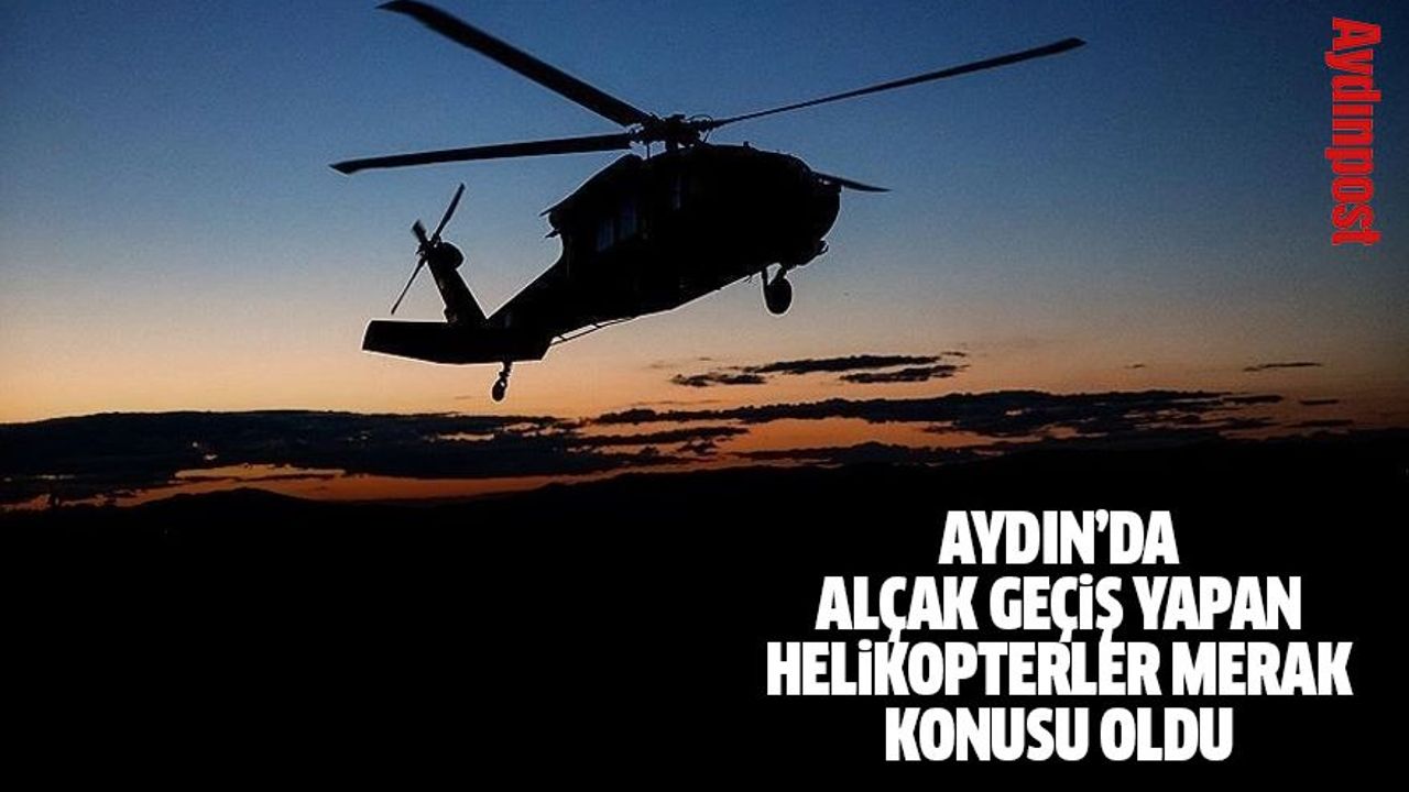 Aydın'da alçak geçiş yapan helikopterler merak konusu oldu