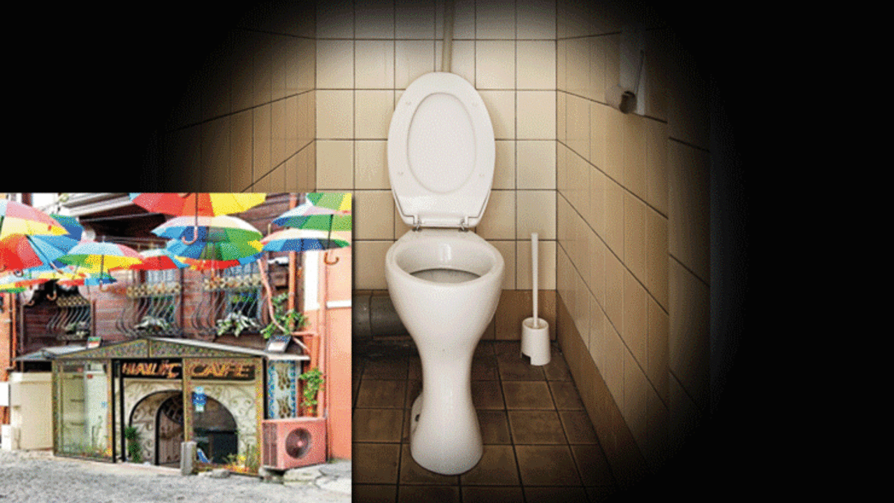 İstanbul Haliç Kafe'deki tuvalette gizli kamera skandalı!