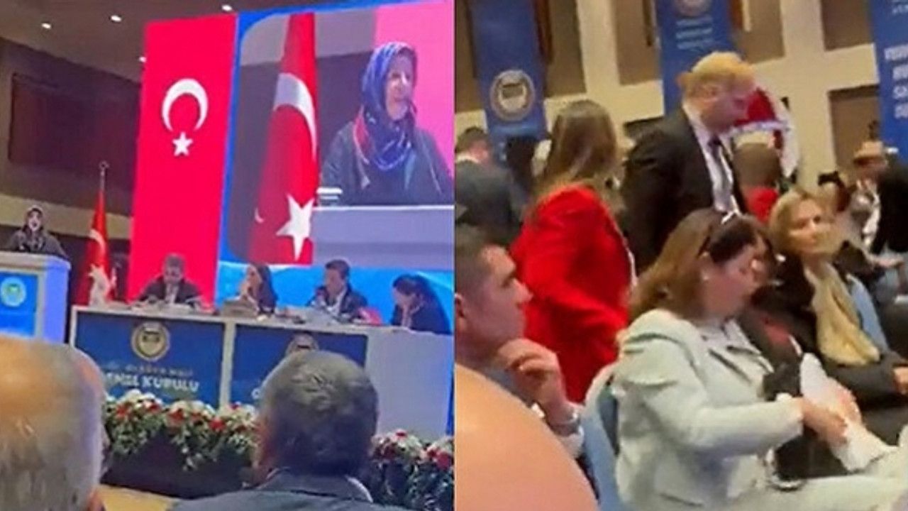 Türkiye Barolar Birliği'nin toplantısında bazı avukatlar başörtülü divan üyesi kürsüye çıkınca salonu terk etti