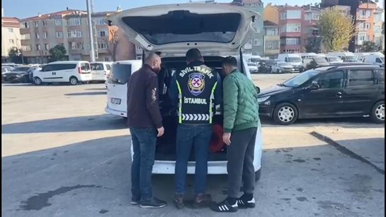 Bayrampaşa'da konvoy yapan sürücülere 7 bin 290 lira ceza