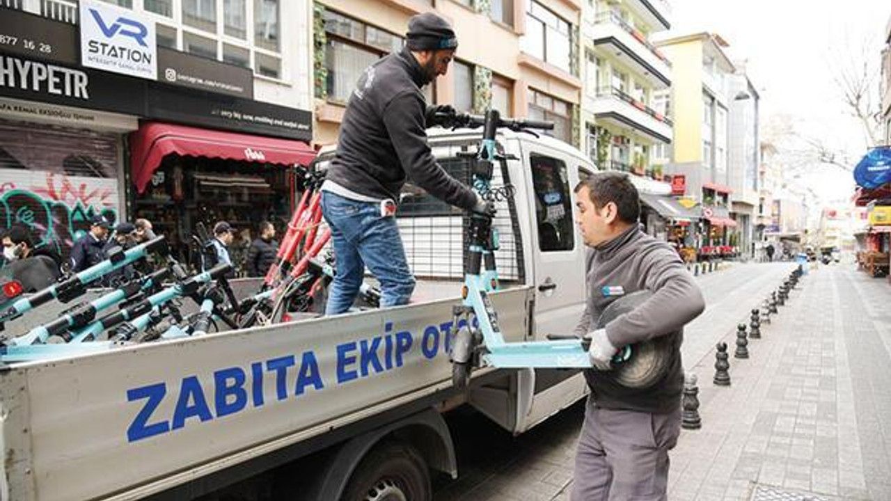 ‘İşgalci scooter’lara belediye acımadı