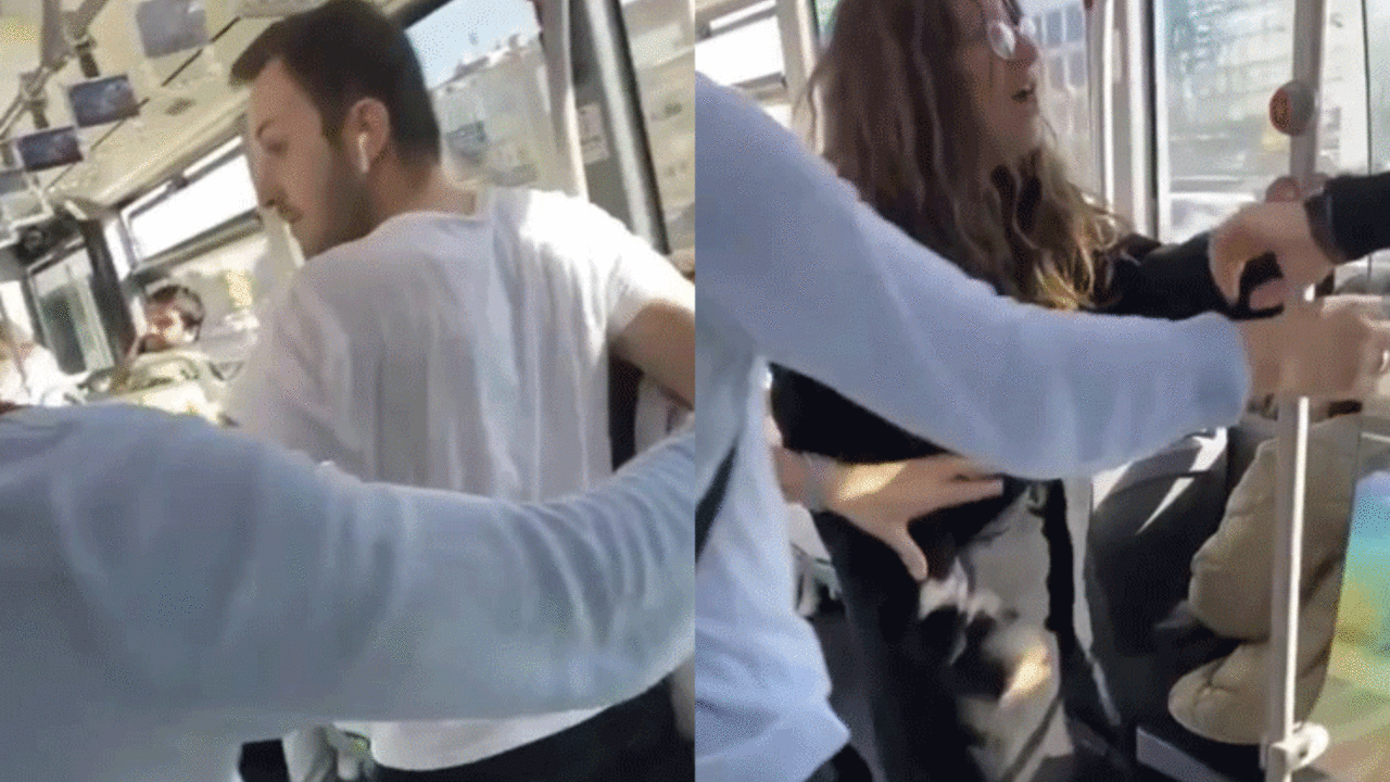 Metrobüste kadın yolcuyu çıldırtan olay! 'Sen kimsin aşağılık' deyip tükürdü