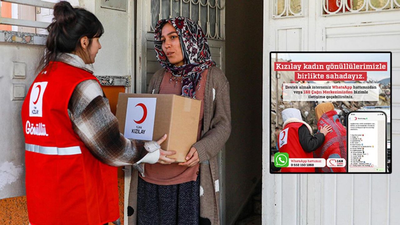 Kızılay, depremzede kadınlara özel Whatsapp hattı kurdu