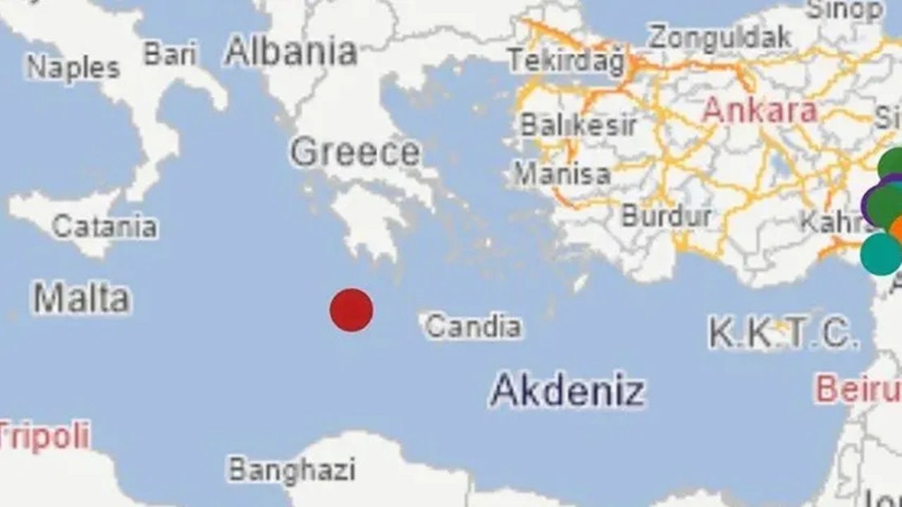 Akdeniz’de 5,3 şiddetinde deprem meydana geldi