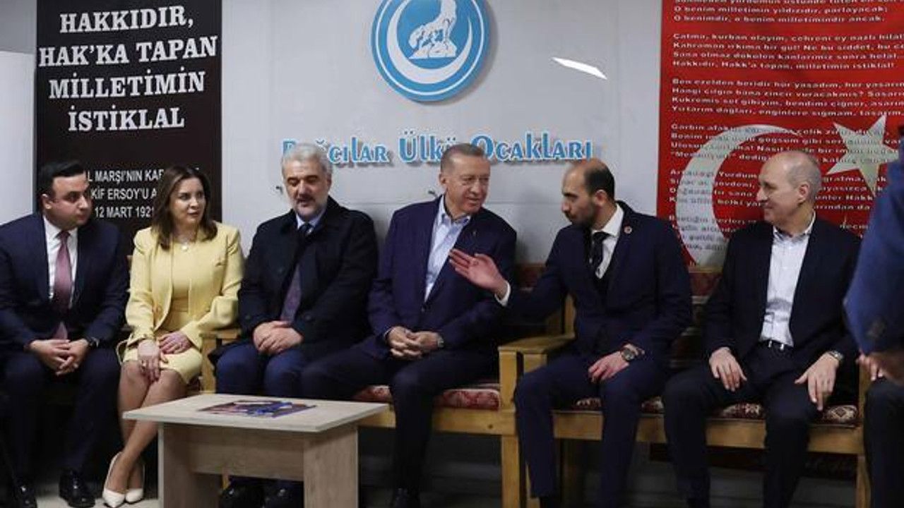 Erdoğan, Bağcılar Ülkü Ocakları'nı ziyaret etti