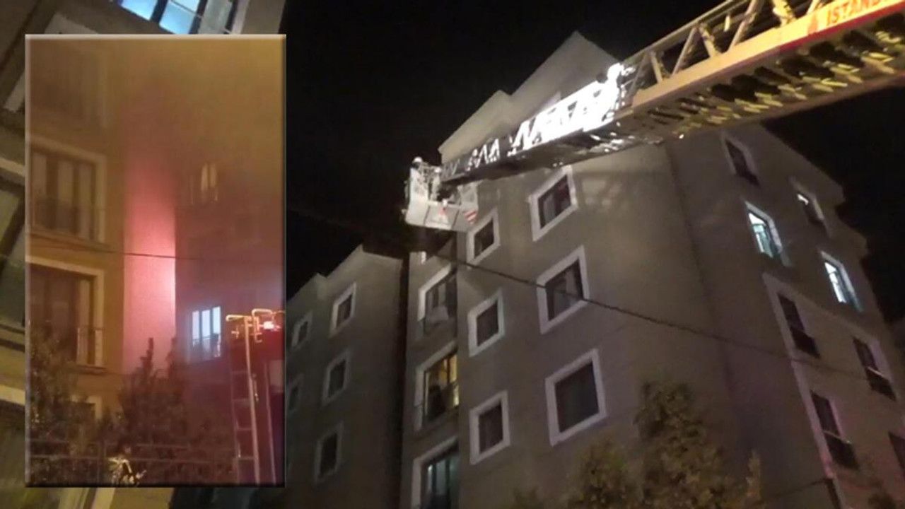 Silivride 6 katlı binada yangın: Mahsur kaldılar, 2 kişi hastaneye kaldırıldı