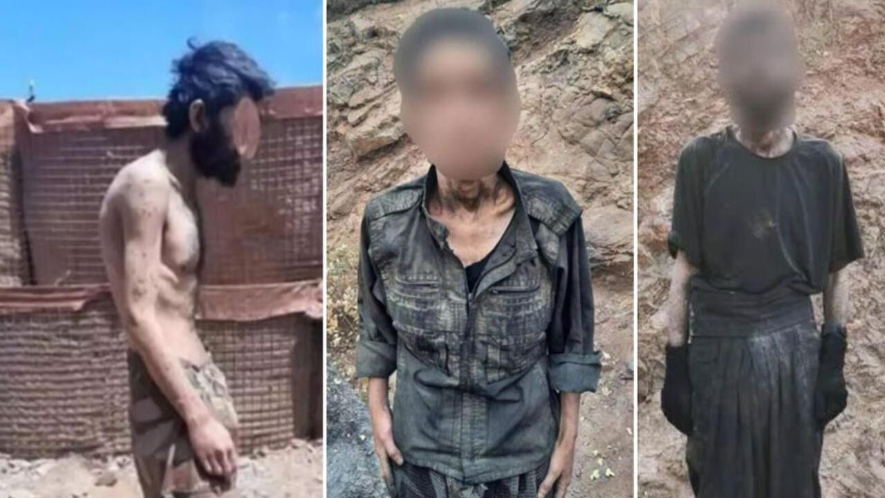 Teslim olan PKK'lı teröristlerin görüntüsü ortaya çıktı! Açlıktan bağırsakları delindi