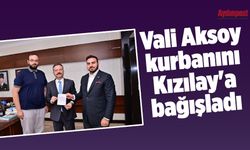 Vali Aksoy kurbanını Kızılay'a bağışladı