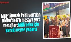 MHP’li Burak Pehlivan’dan Didim’de 6’lı masaya sert mesajlar: Milli beka için gereği neyse yaparız