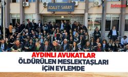 Aydınlı avukatlar öldürülen meslektaşları için eylemde