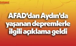 AFAD'dan Aydın'da yaşanan depremlerle ilgili açıklama geldi