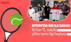 Aydın’da bir ilk daha: 10 bin TL ödüllü çiftler tenis ligi başlıyor