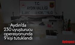 Aydın’da 230 uyuşturucu operasyonunda 9 kişi tutuklandı