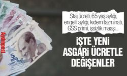 Staj ücreti, 65 yaş aylığı, engelli aylığı, kıdem tazminatı, GSS primi, işsizlik maaşı... İşte yeni asgari ücretle değişenler
