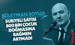 Süleyman Soylu: Suriyeli sayısı, 800 bin çocuk doğmasına rağmen artmadı