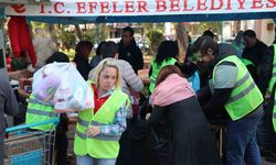 Efeler’in yardım kampanyası yoğun katılımla devam ediyor