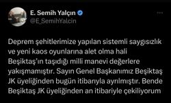 MHP Genel Başkan Yardımcısı Semih Yalçın da Beşiktaş’tan istifa etti