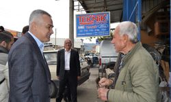 AK Partili Savaş Çine'de hem esnaf ziyaret etti hem de vatandaşları dinledi