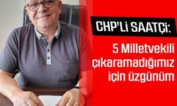 CHP Aydın İl Başkanı Hikmet Saatçi: 5 Milletvekili çıkaramadığımız için üzgünüm
