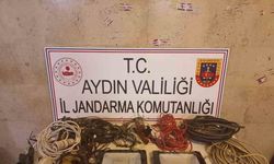 Germencik'te hırsızlık şüphelileri çaldıkları malzemeler ile birlikte yakalandı