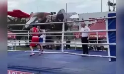 Boks maçında faciadan kıl payı dönüldü