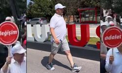 Tanju Özcan'ın yürüyüş eylemi başladı