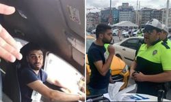 Taksicinin Sivil Trafik Polisini Aracına Almadığı Anlar Kamerada; Uzun Uzun Dil Döktü