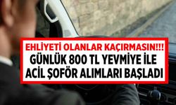 Ehliyeti olanlar dikkat 200 kişi alınacak! Günlük 800 TL yevmiye ile acil şoför iş ilanı yayımlandı